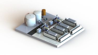 Genset Power Plant , Containerized Power Plant 20MW 400V / 11KV / 23KV