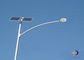 100 Watt LED Solar Street Lights With Beam Angle 0 - 90 Degree / White Pole