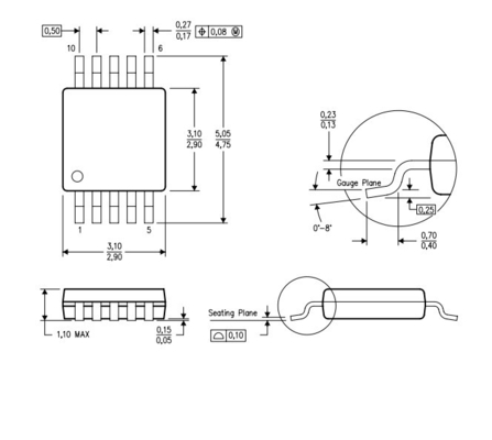 Texas Instruments TPS62007DGS Integrated Circuit Texas Instruments TPS62007DGS Integrated Circuit