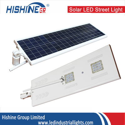 Solar LED Street Lights Fixtures , White LED Bulbs 120 Degree Beam Angle