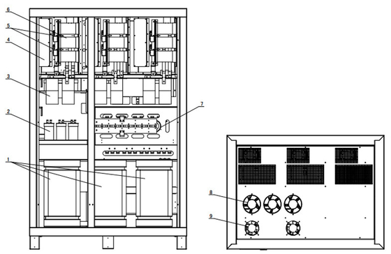 160Kva Low Frequency Online UPS Three Phase With LCD Display I33E160K