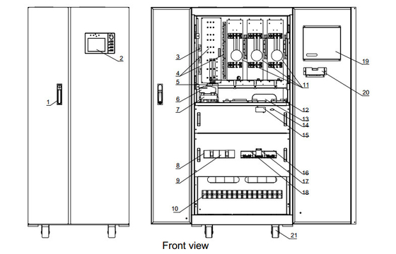 3 Phase 380Vac 40Kva 32Kw Low Frequency Online UPS For Computers I33E60K