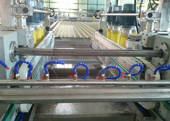 Film - removing Glass Edging Machine Double Edger For Refrigerator Shelf Glass