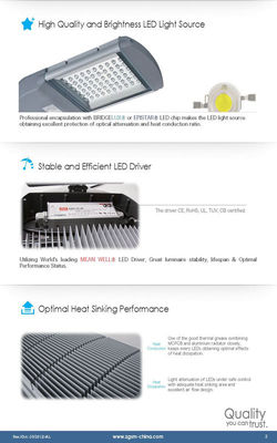 220V 13200 lm 135W High Power LED Street Lights IP 65 , Energy Savings