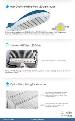 135W High Power LED Street Lights 60Hz , Energy Efficiency Roadway LED Lights