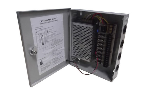 12V 5Amps CCTV Power Supply Box 9 Channel , CCTV Camera Power Supply