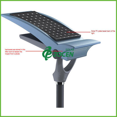 3M Pole 5W Solar Panel Street Lights Solar Garden Lamps with Toughened Glass Lampshade