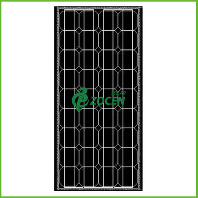 High Performance 80W 18V Sharp Monocrystalline Solar Panels Black