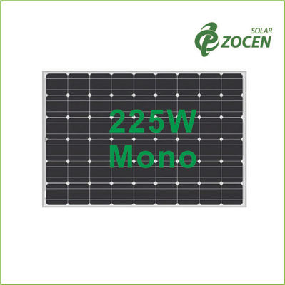 225 W Photovoltaic Molycrystalline Solar Panels With Grade A Solar Cell