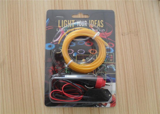 4mm / 5mm Electroluminescent LED EL Wire With DC 12V Inverter For Door And Wall