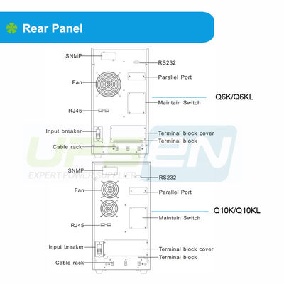 Emergency UPS 220V / 230V 6 KVA / 10 KVA High Frequency Online UPS with N + X Parallel