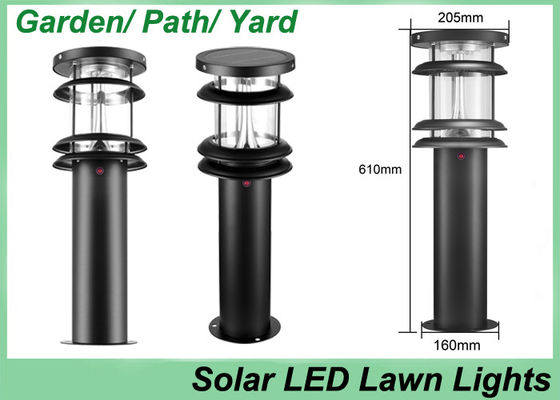 3W integrated  Solar Lawn Lights , solar led garden lights Panel Black Aluminum CE RoHS