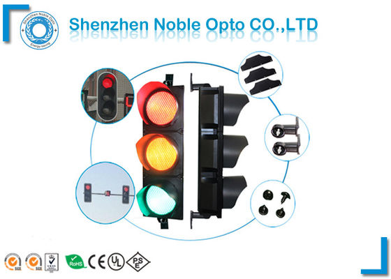 300mm High Flux Traffic Lights with PC sun visors , Solar traffic signal light