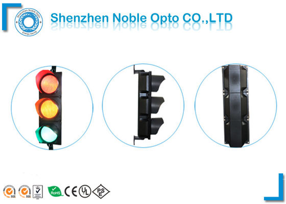 300mm High Flux Traffic Lights with PC sun visors , Solar traffic signal light