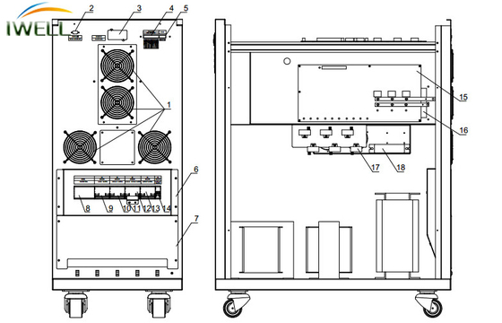 Energy Saving 10Kva / 20Kva Low Frequency Online UPS With Lead Acid Battery