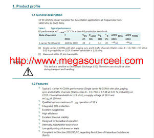 high frequency tube BLF6G38-10 WiMAX power LDMOS Integrated Circuit Chip