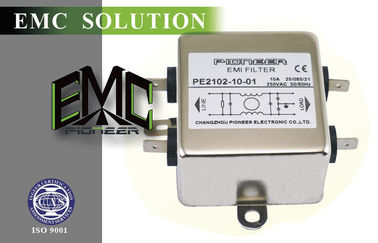 RFI Single Phase 50 / 60Hz Power Line Filter , High Performance